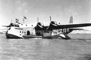 Bland and white image of a sea plane